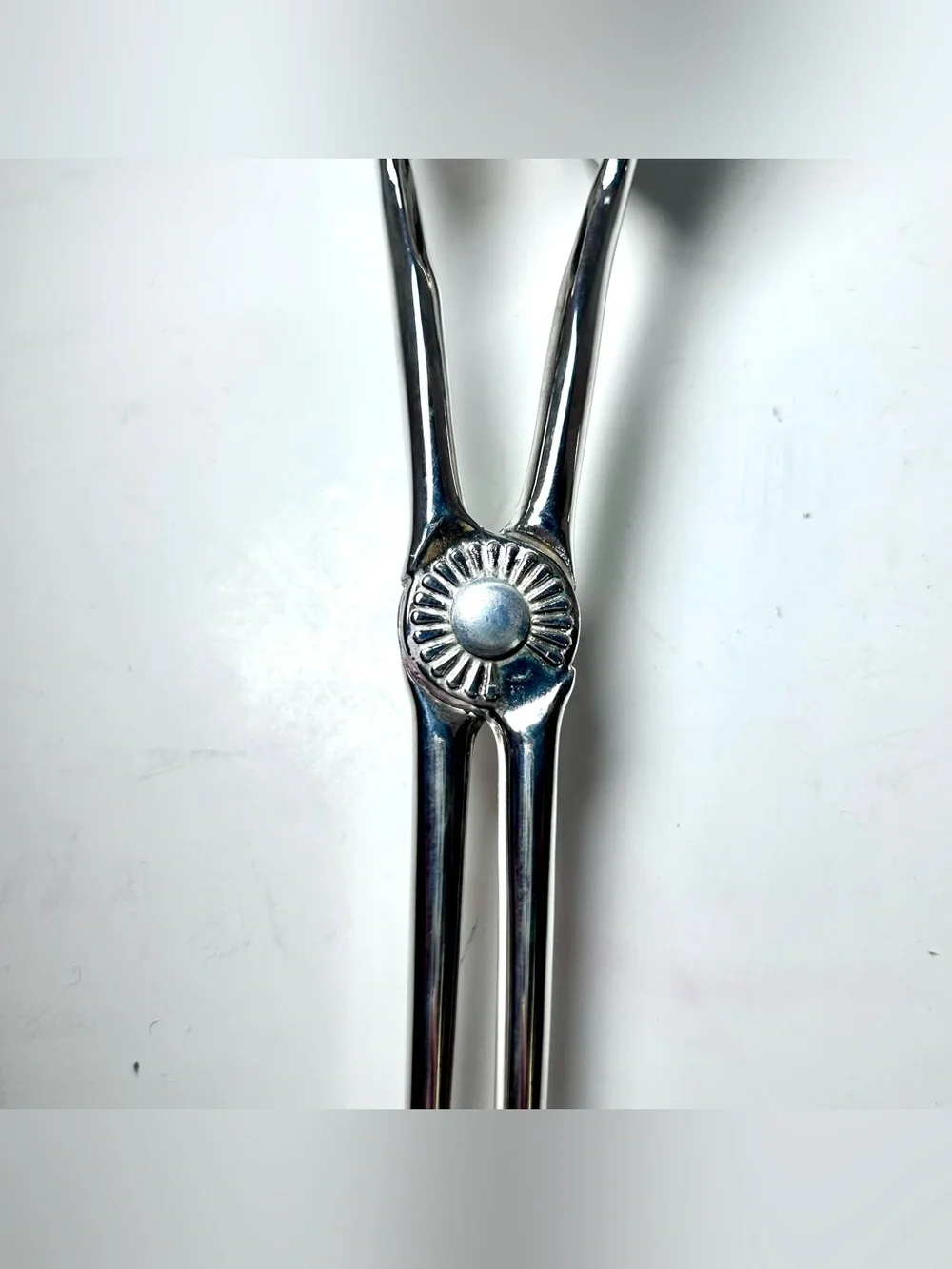Silver Plated Salad Tongs Scissor Style Zinc Silver Plate Set of Two